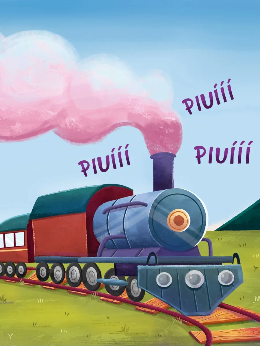 Página 12-13: trem com PIUÍÍÍ